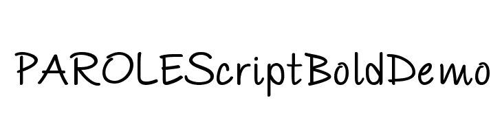 PAROLE Script Bold Demo Font