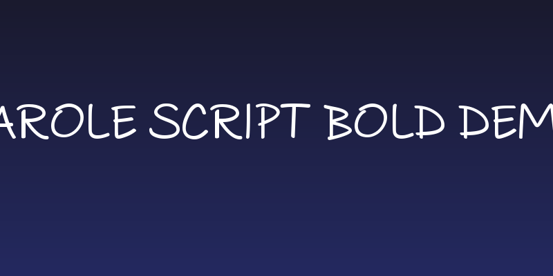 PAROLE Script Bold Demo Social Header