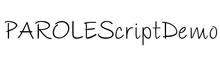 PAROLE Script Demo  Frei Schriftart Herunterladen