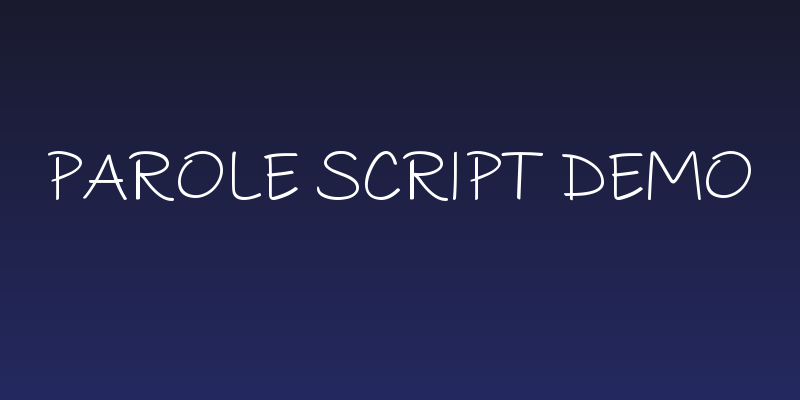 PAROLE Script Demo Social Header