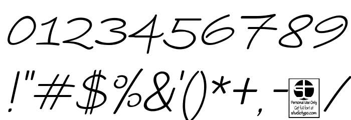 PAROLE Script Italic Demo Font OTHER CHARS