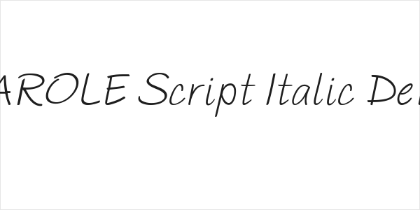 PAROLE Script Italic Demo Logo