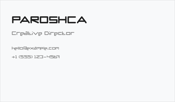 PAROSHCA Business Card