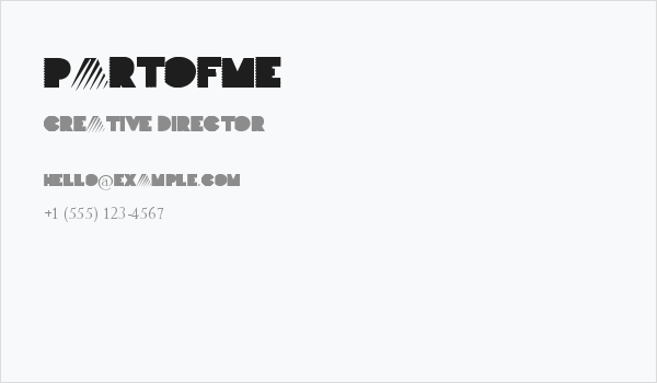 PARTOFME Business Card