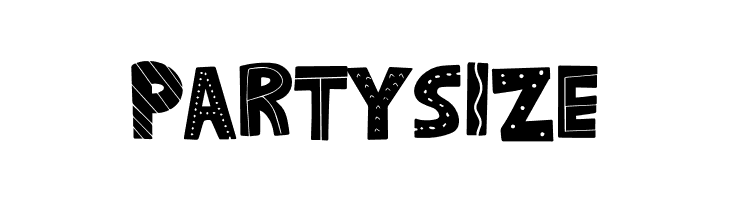 PARTY SIZE  les polices de caractères gratuit tlcharger