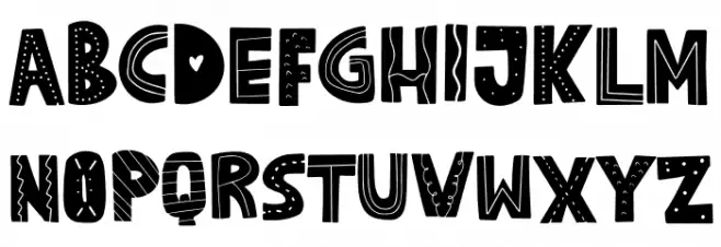 PARTY SIZE Font Litere mari