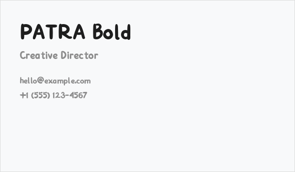 PATRA Bold Business Card