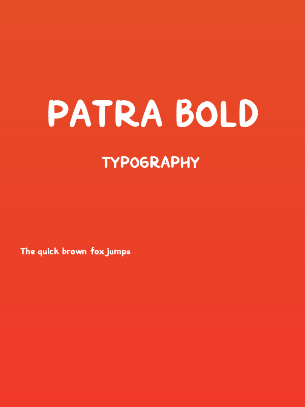 PATRA Bold Poster