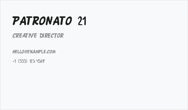 PATRONATO 21 Business Card