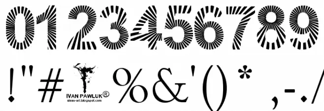 PAWLUK ZIBRA Font OTHER CHARS