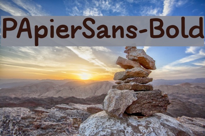 PApierSans-Bold Font examples