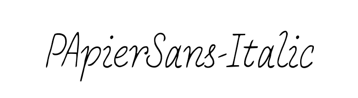PApierSans-Italic Font