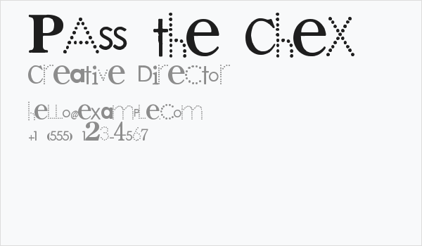 PAss the CheX Business Card