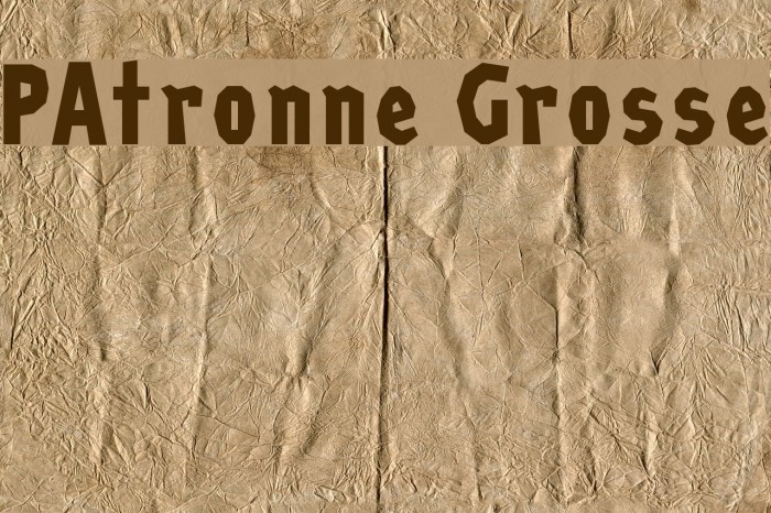 PAtronne Grosse Schriftart examples