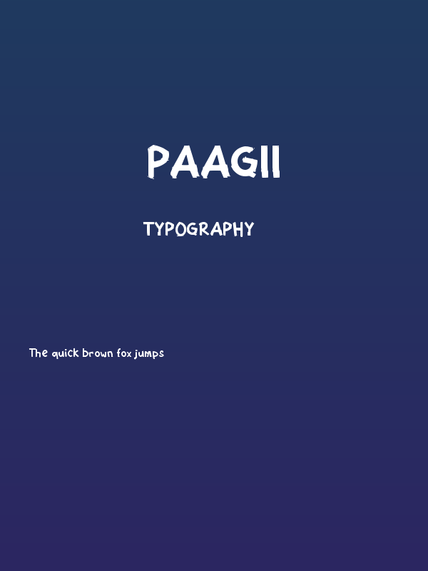 Paagii Poster
