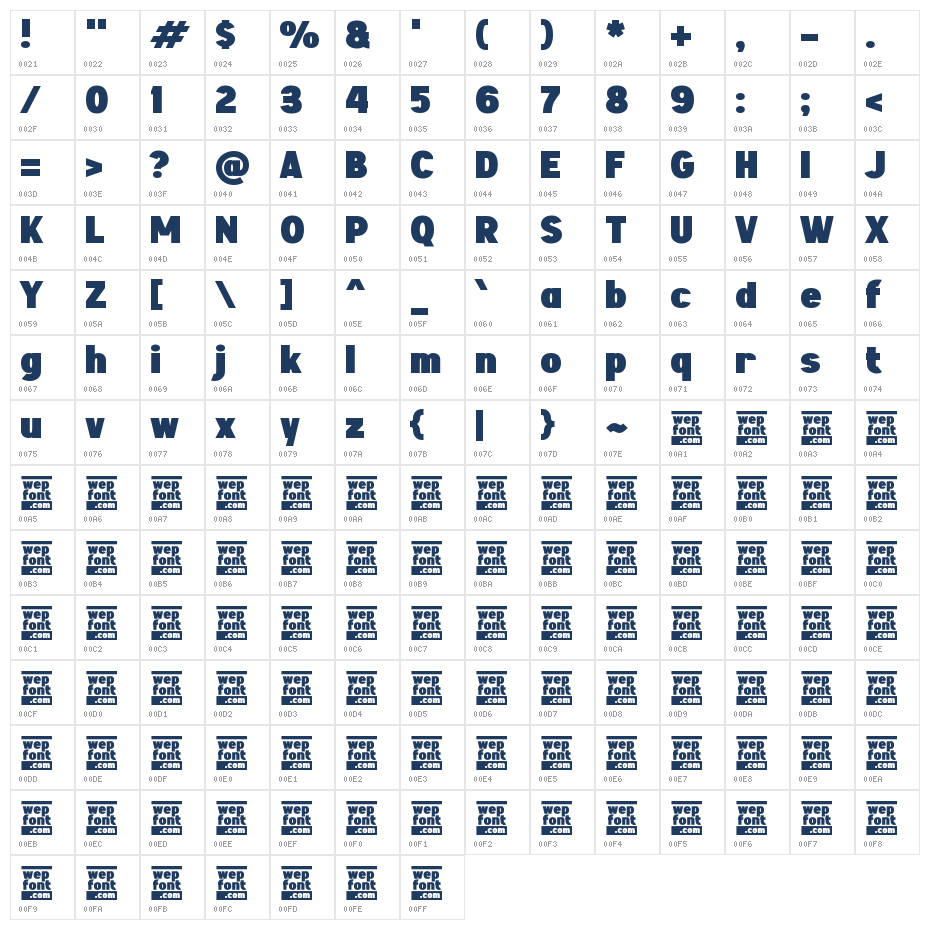 Paagluk Character Map