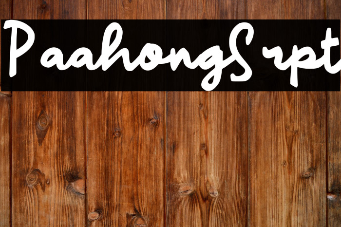 Paahong Script Example 1