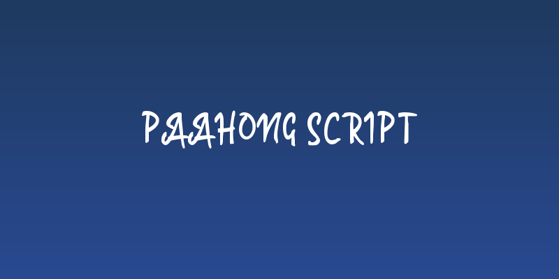 Paahong Script Social Header