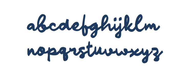 Paahong Script Lowercase