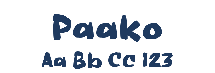 Paako Font Preview
