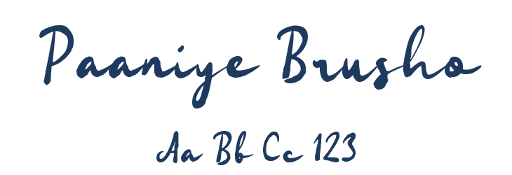 Paaniye Brusho Font Preview