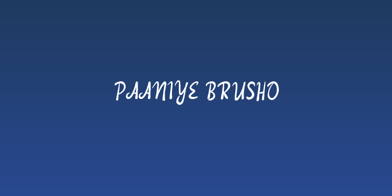 Paaniye Brusho Social Header