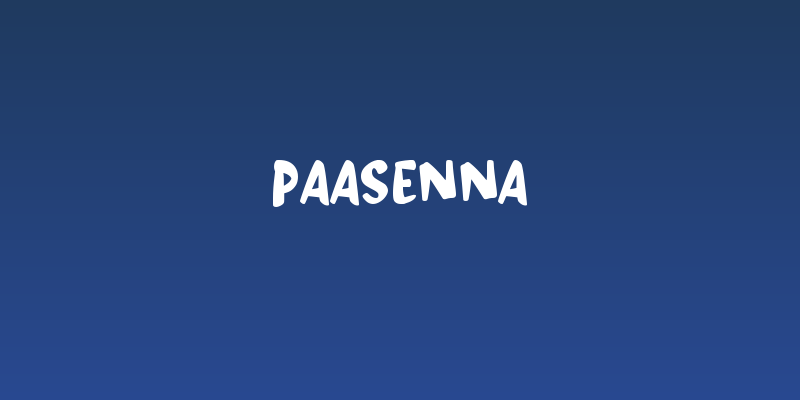 Paasenna Social Header