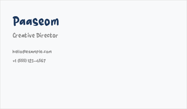 Paaseom Business Card
