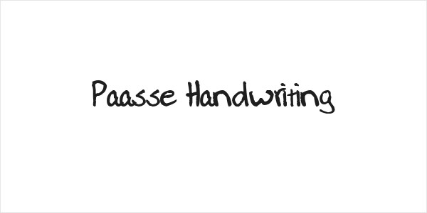 Paasse Handwriting Logo