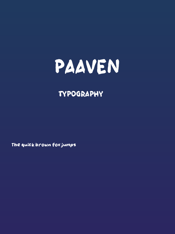 Paaven Poster