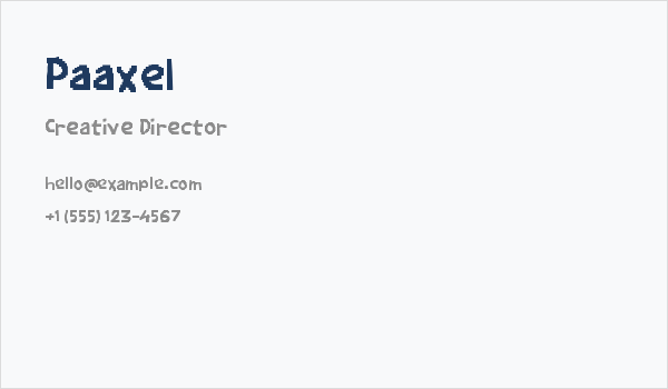 Paaxel Business Card
