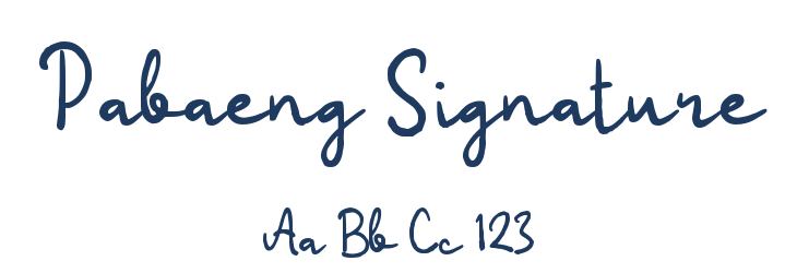 Pabaeng Signature Font Preview