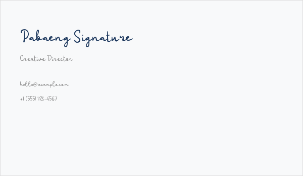 Pabaeng Signature Business Card