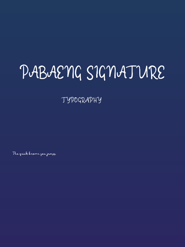 Pabaeng Signature Poster