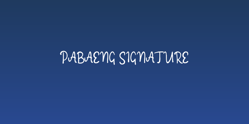 Pabaeng Signature Social Header