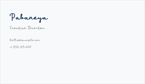 Pabaneya Business Card