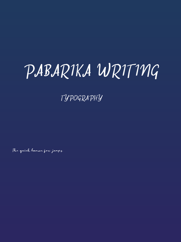 Pabarika Writing Poster
