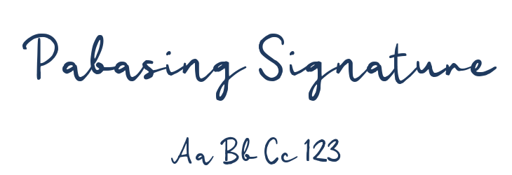 Pabasing Signature Font Preview