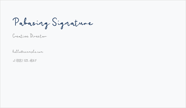 Pabasing Signature Business Card