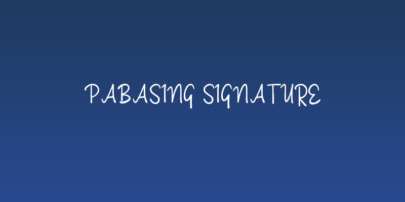 Pabasing Signature Social Header