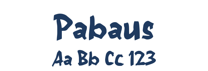 Pabaus Font Preview