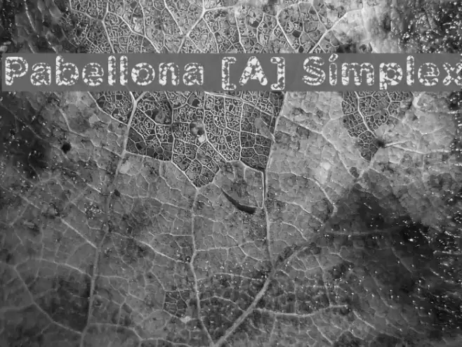 Pabellona [A] Símplex फ़ॉन्ट examples