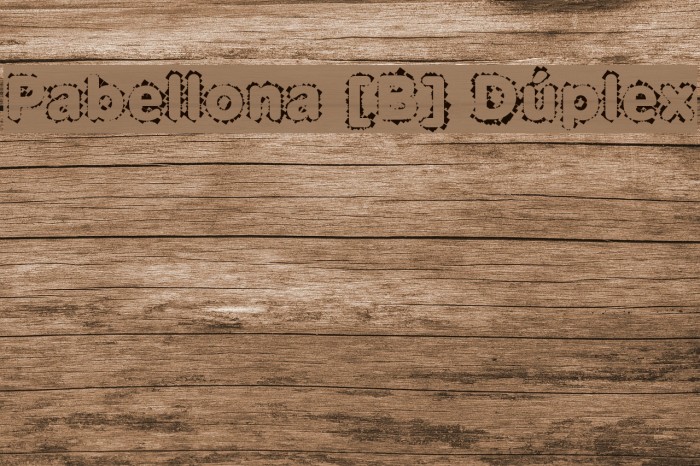 Pabellona [B] Dúplex Font examples