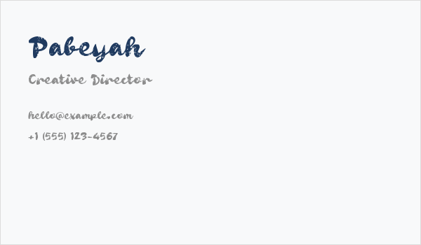 Pabeyah Business Card