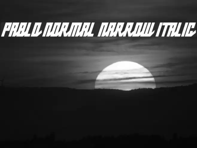 Pablo Normal Narrow Italic フォント examples