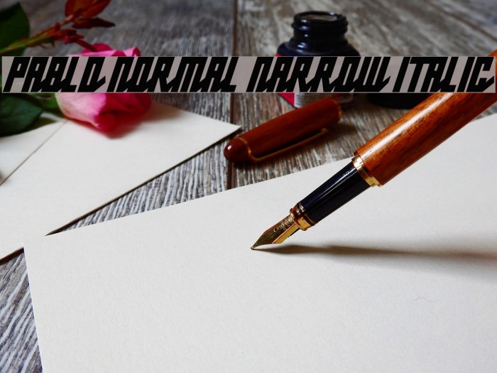 Pablo Normal Narrow Italic Font examples