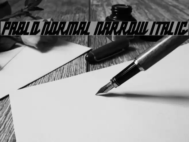 Pablo Normal Narrow Italic フォント examples