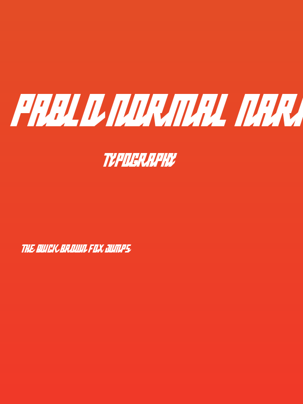 Pablo Normal Narrow Italic Poster