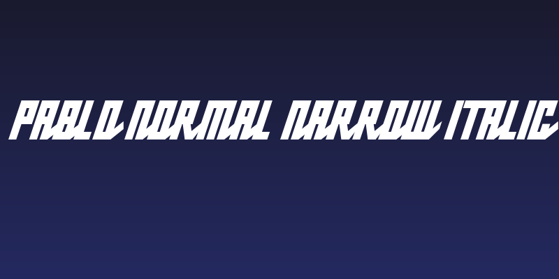 Pablo Normal Narrow Italic Social Header