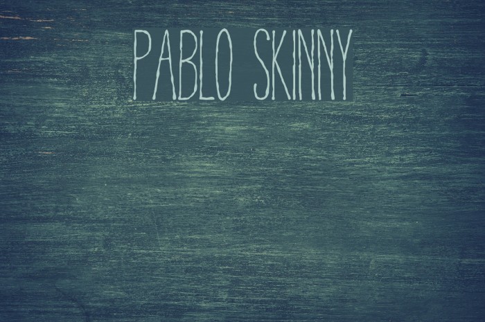 Pablo Skinny Font examples